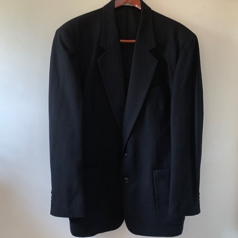 Cellini Men’s 42L Black Cashmere Blend Blazer